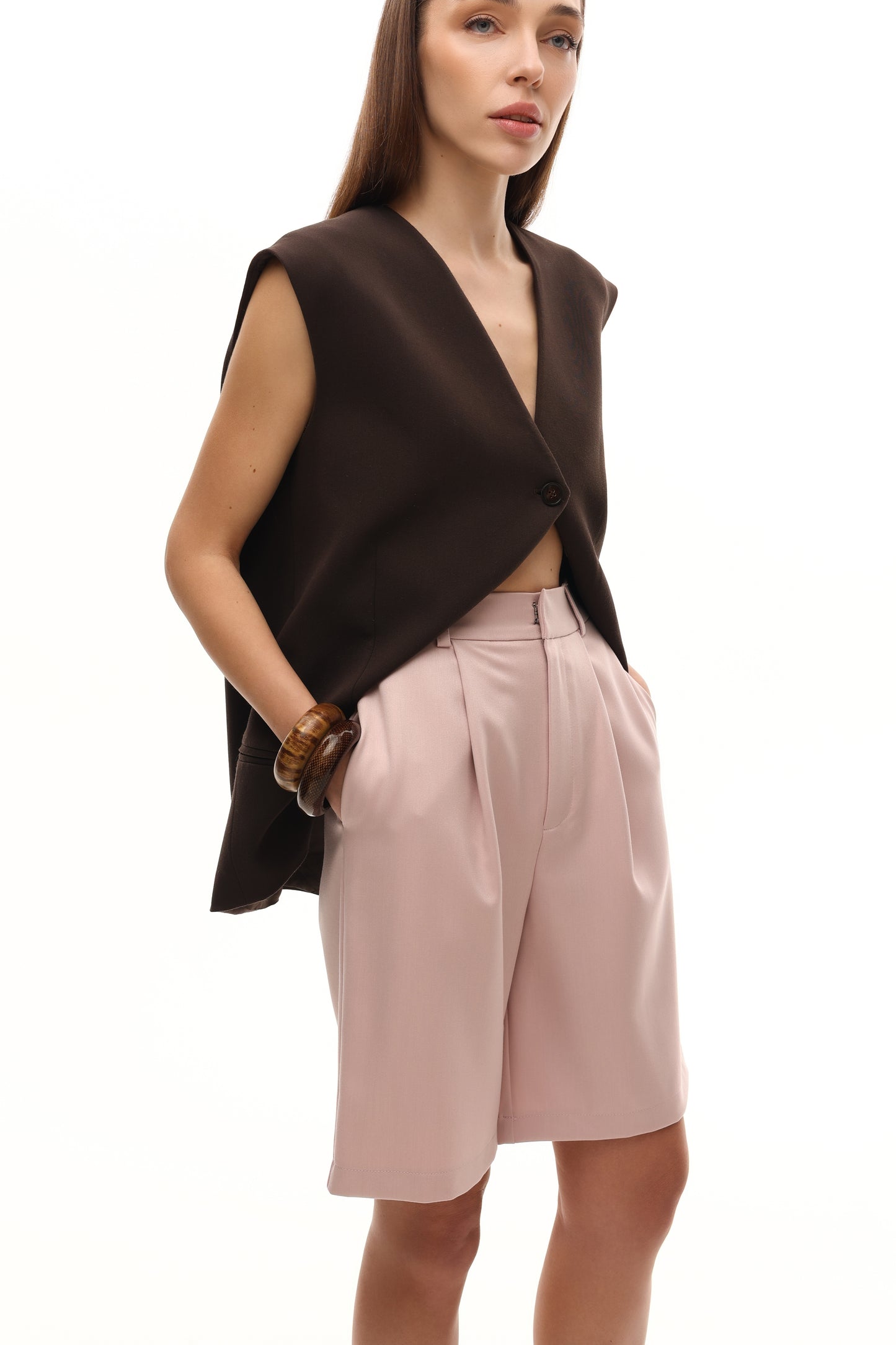 Жилет подовжений костюмного типу